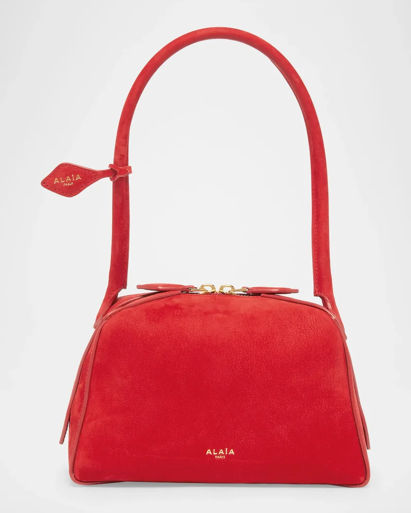Le Bouledogue Dome Suede Top-Handle Bag