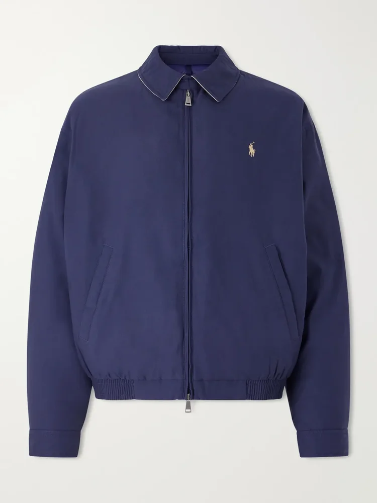 Logo-Embroidered Recycled-Shell Down Jacket
