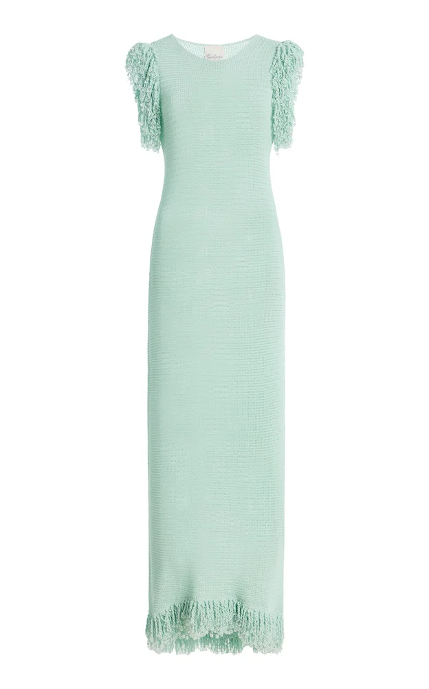 Fringe Cotton Maxi Dress