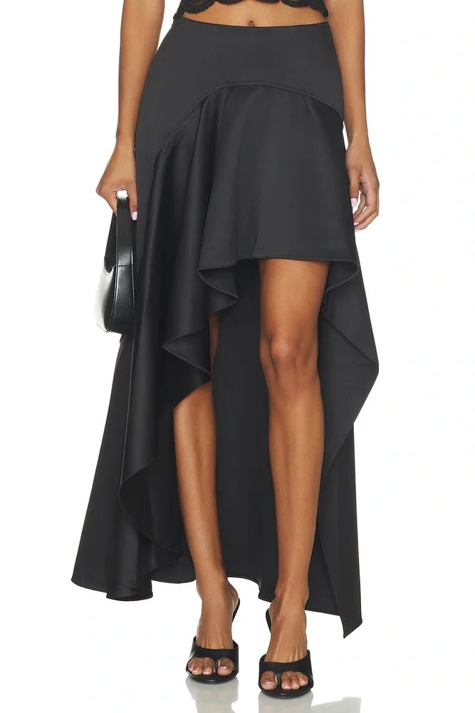 Alana Draped Satin Skirt