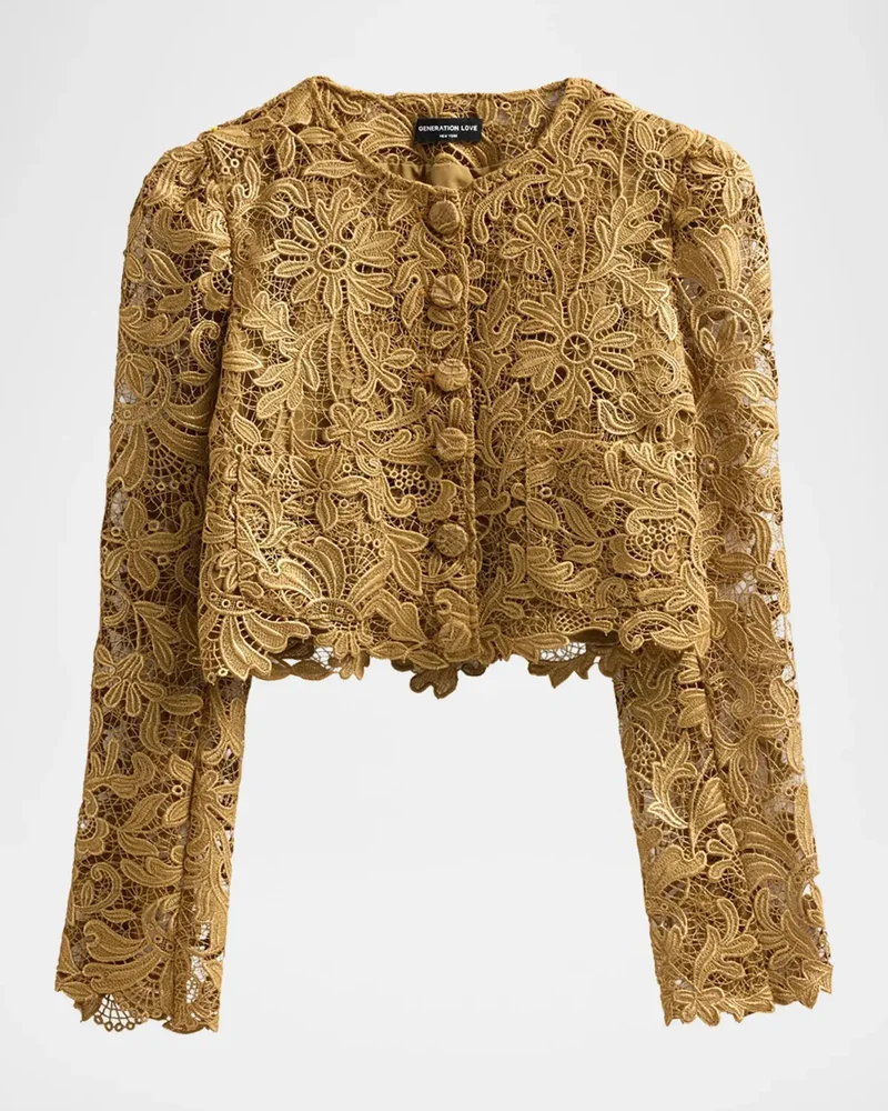 Baila Metallic Guipure Jacket