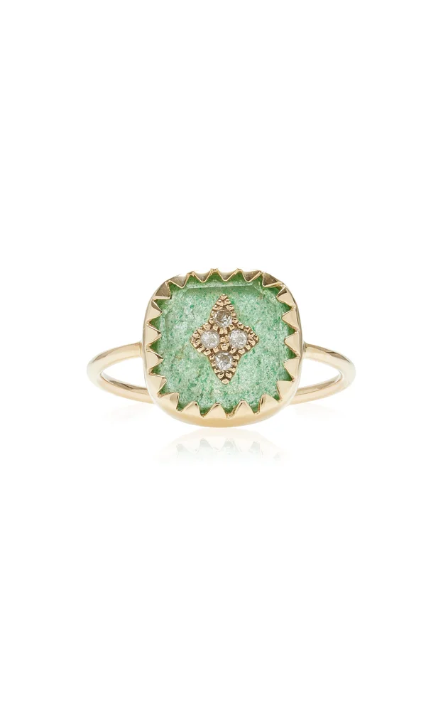 Pierrot Aventurine Ring
