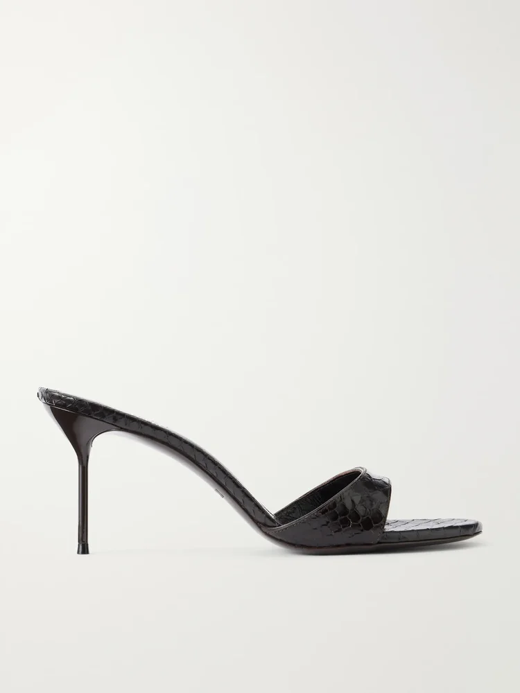 Lidia 70 snake-effect leather sandals