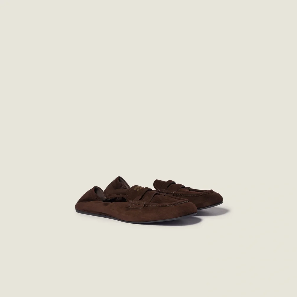Ruches suede loafers