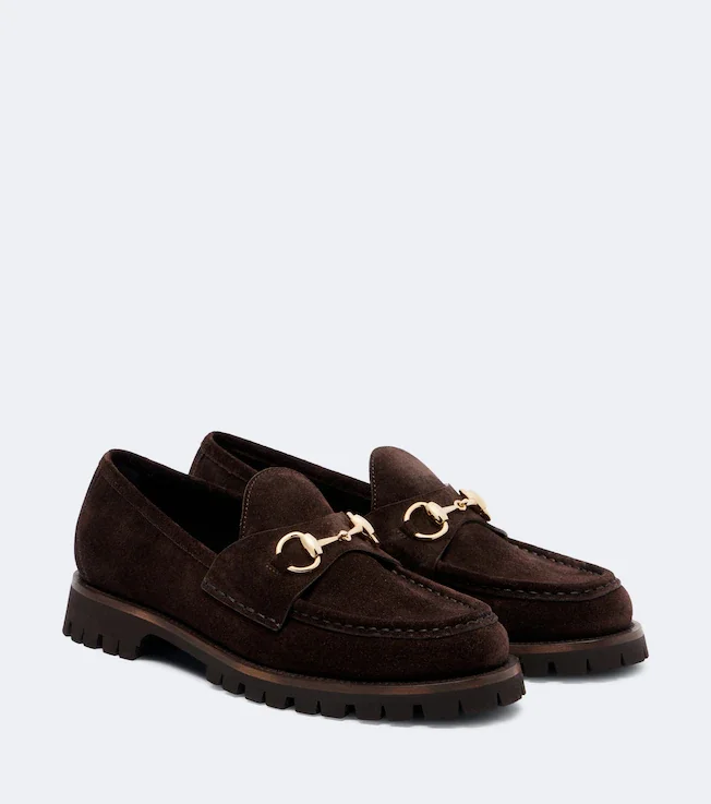 Sylke Horsebit suede loafers
