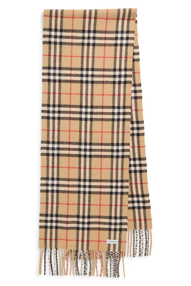 Check Cashmere Scarf