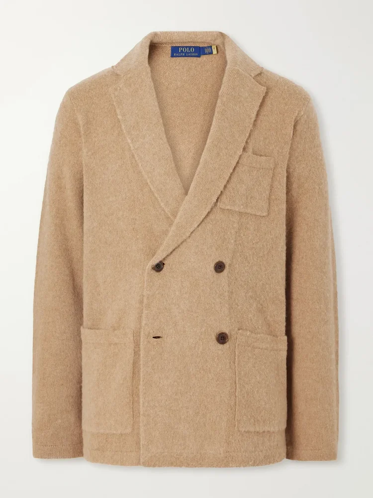 Double-Breasted Wool and Cashmere-Blend Cardigan
