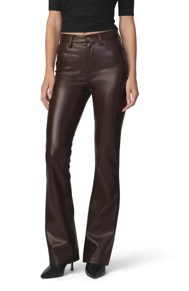 The Faux Leather Hi Honey Bootcut Pants