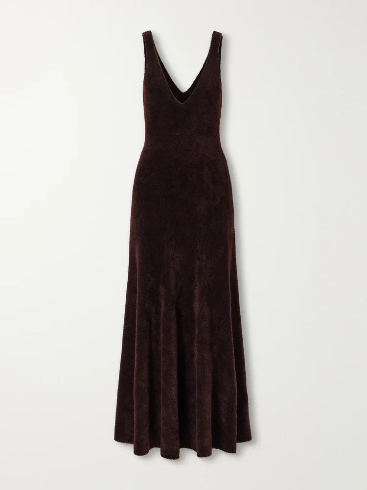 Lady Hall Plush Cashmere and Silk-Blend Maxi Dress