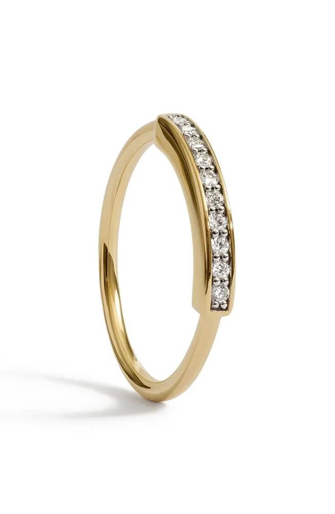 Linear Pavé Lab Grown Diamond Band Ring