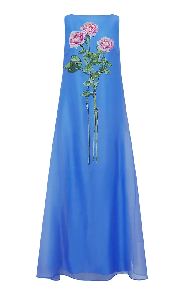Yumei Embellished Silk Gown