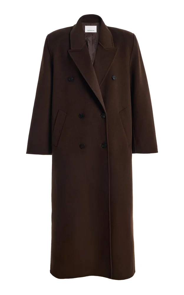 Gaia Double-Breasted Wool-Blend Coat