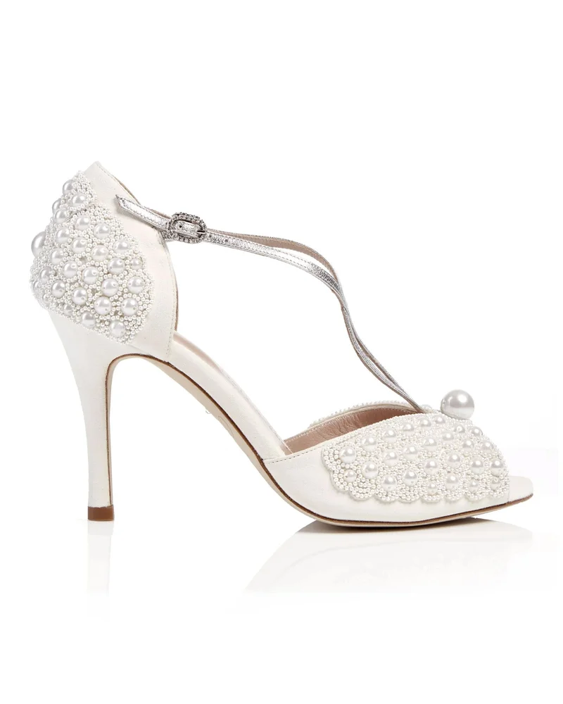 Gabriella Pearl Ivory Suede High Heel