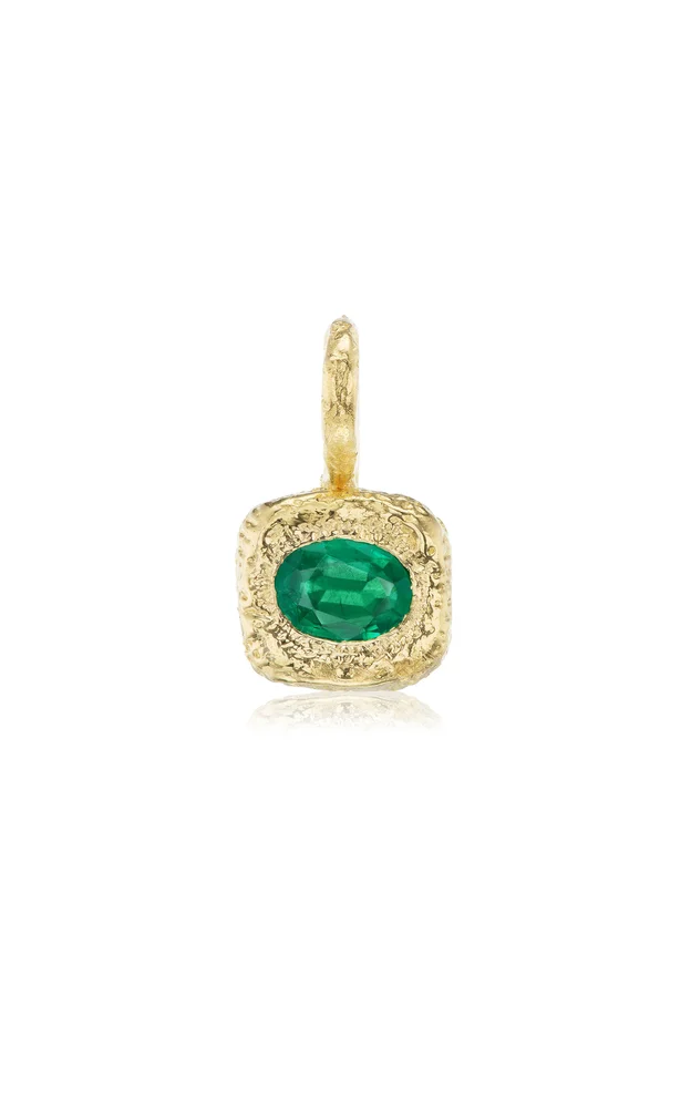Reverie 14K Yellow Gold Diamond, Emerald Pendant