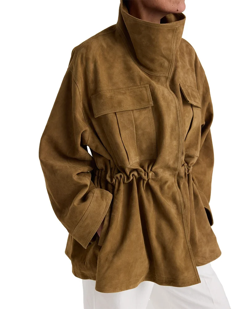 Sculptural Suede Jacket