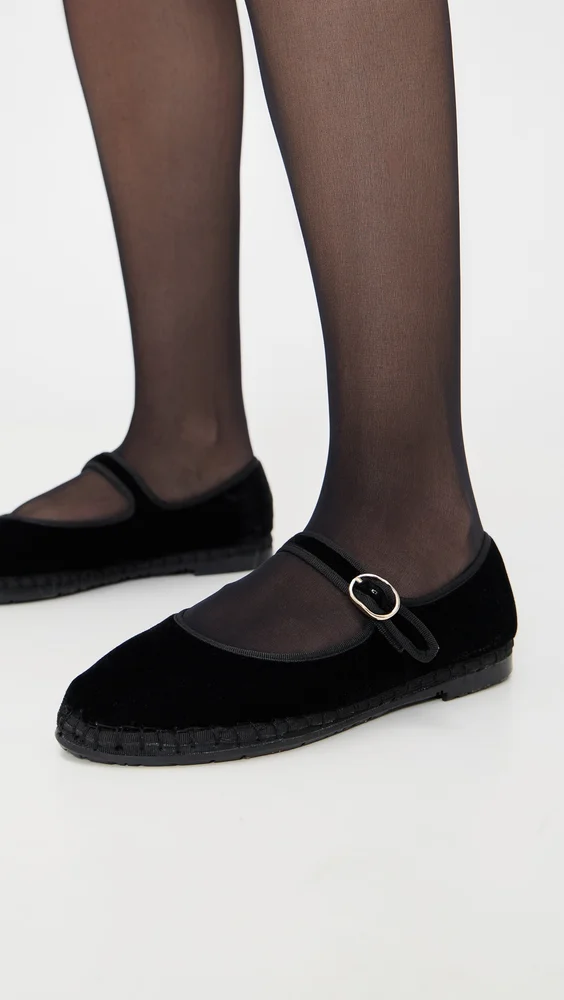 Antonia Velvet Mary Jane Flats
