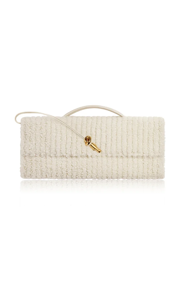 Andiamo Corduroy-Shearling Clutch