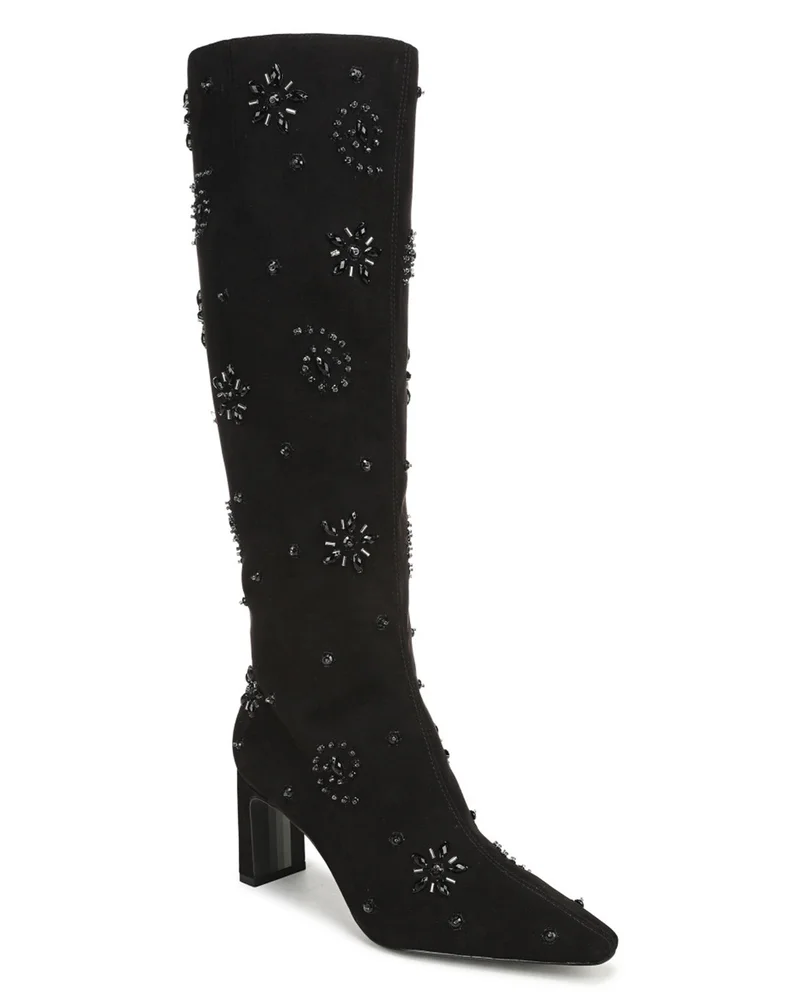 Women's Sylvia Bloom Beaded Knee High Boots