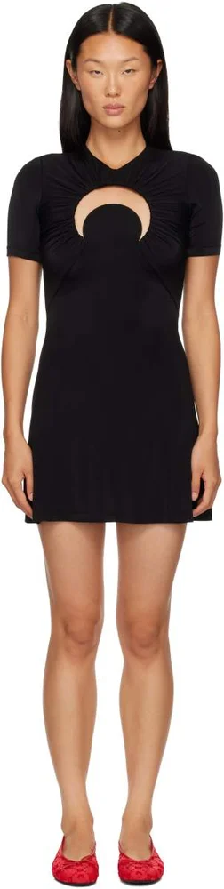 Black Moon Gathered Minidress