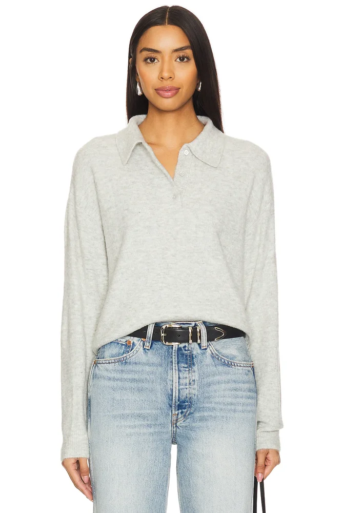 Feather jersey turtleneck