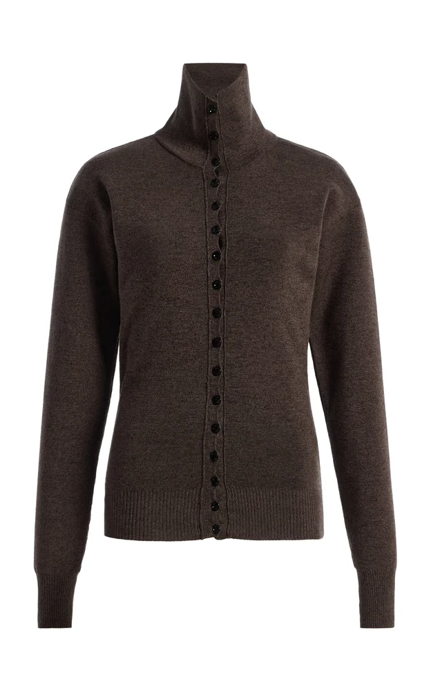 Buttoned Wool Top