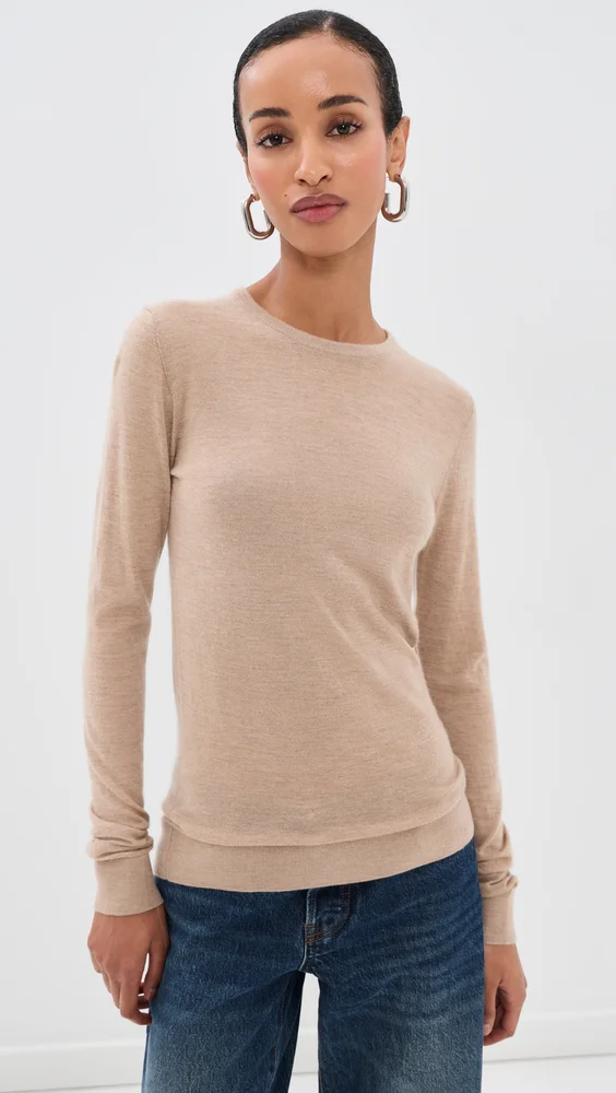 Tissue Cashmere Crew Neck Pullover