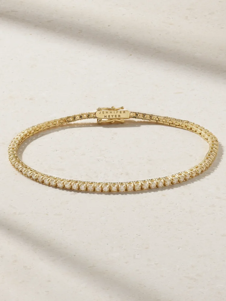 18-karat gold diamond tennis bracelet