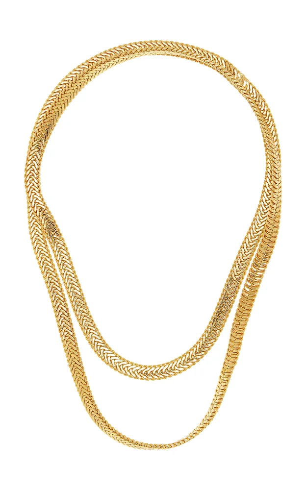 Snake 22K Gold-Plated Necklace