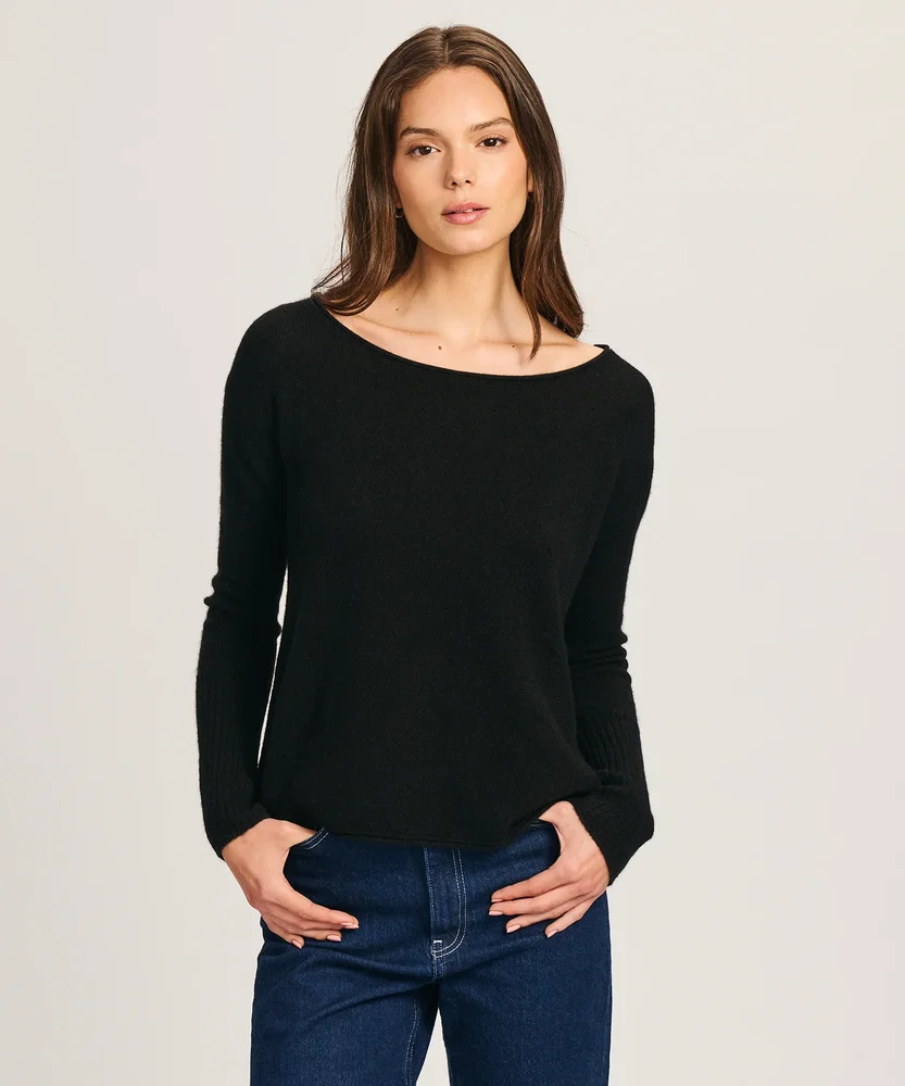 Naadam Lightweight Cashmere Boatneck Sweater