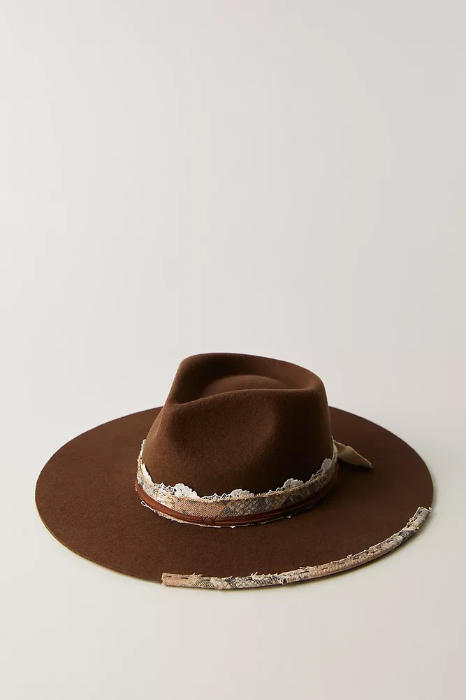 Lace Wool Round Top Hat