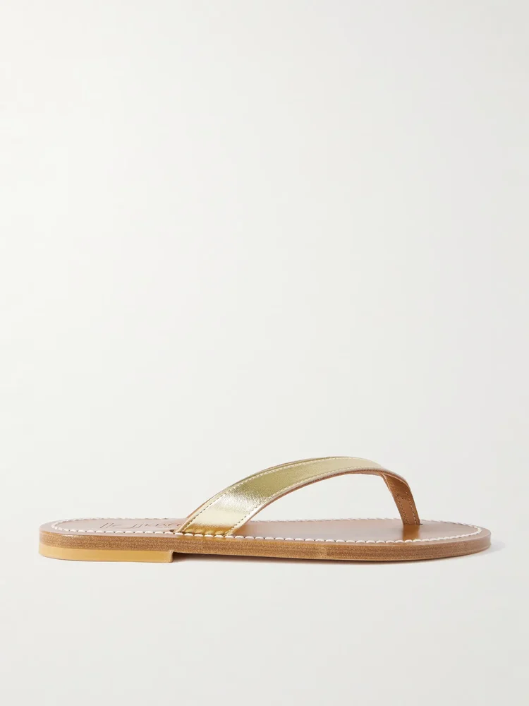 Torino metallic leather sandals
