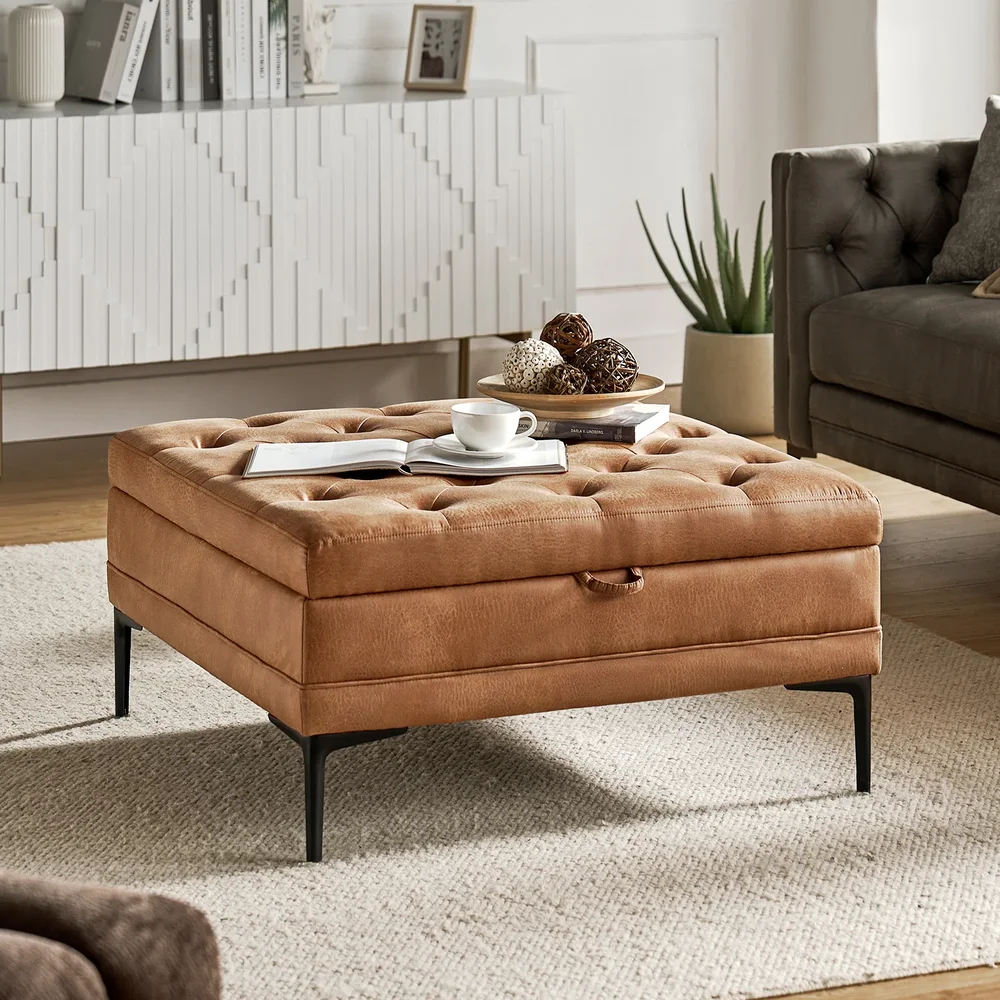 Brinna Upholstered Lift Top Storage Ottoman