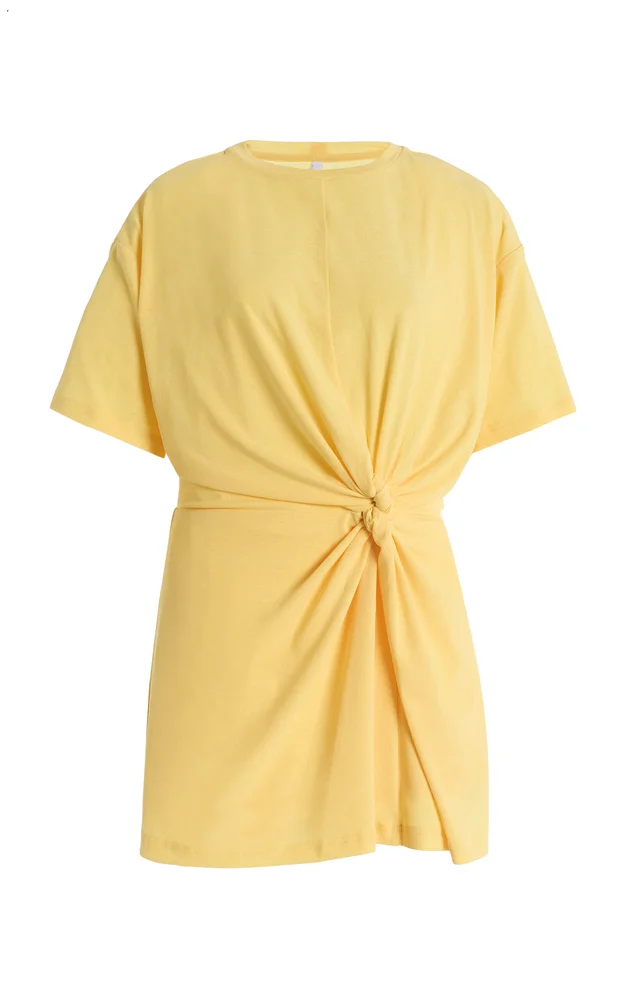 Carrey Twisted Jersey Mini T-Shirt Dress