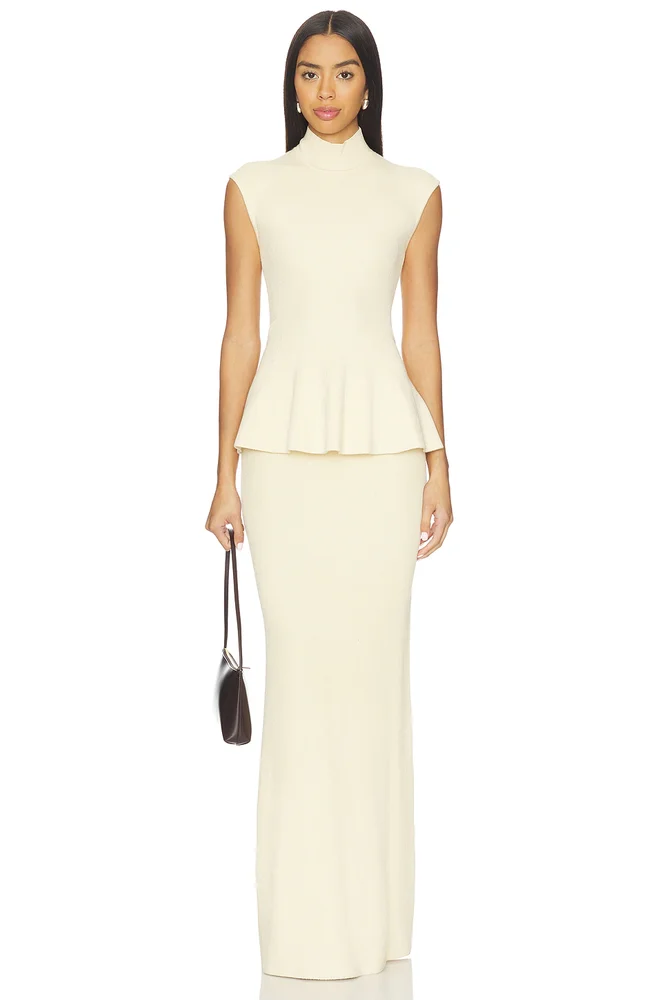 Florie Mock Neck Maxi Dress