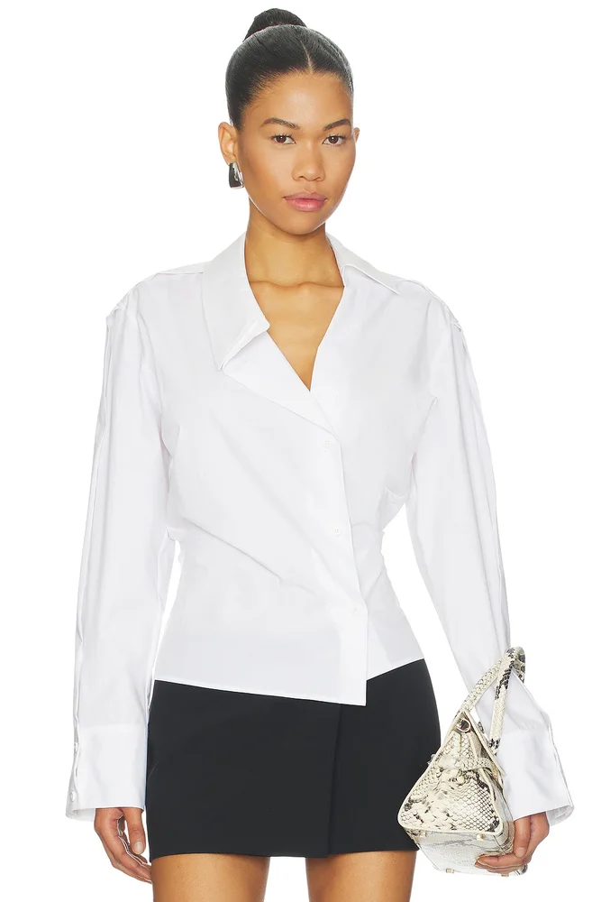 French Cuff Striped Cotton Shirt