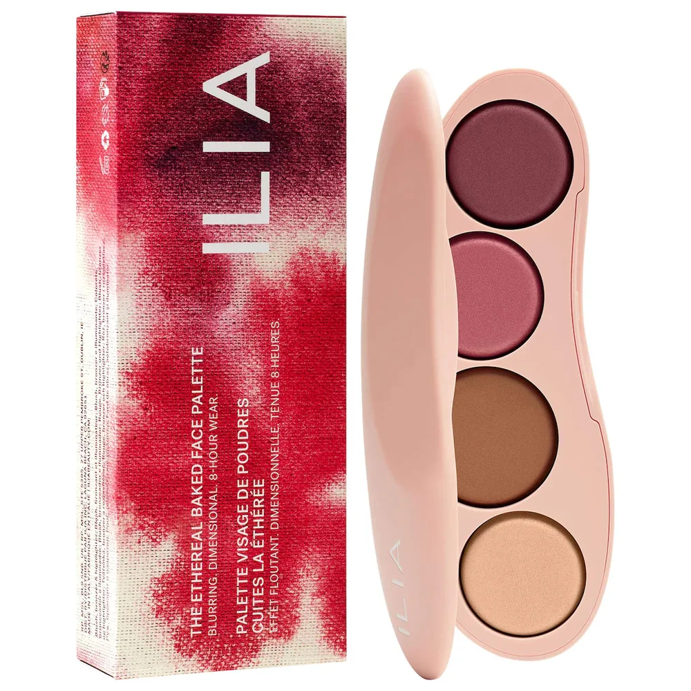 The Ethereal Baked Face Palette - Bronzer, Highlighter & Blush With 8-Hour Wear in Coastal Bloom
