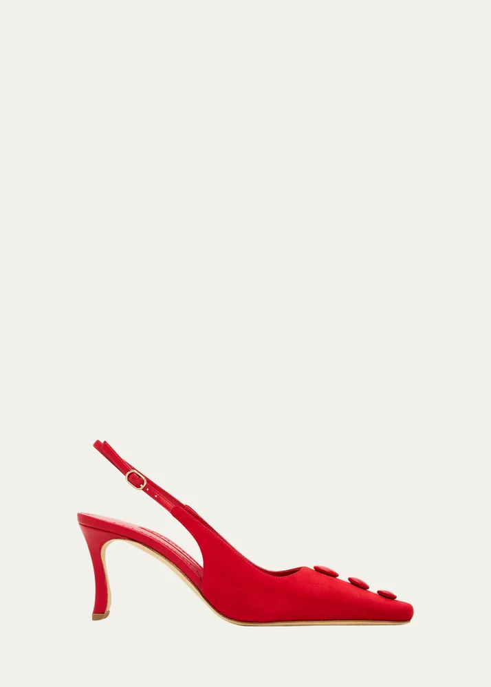 70mm Alexapla Suede Slingback Pumps