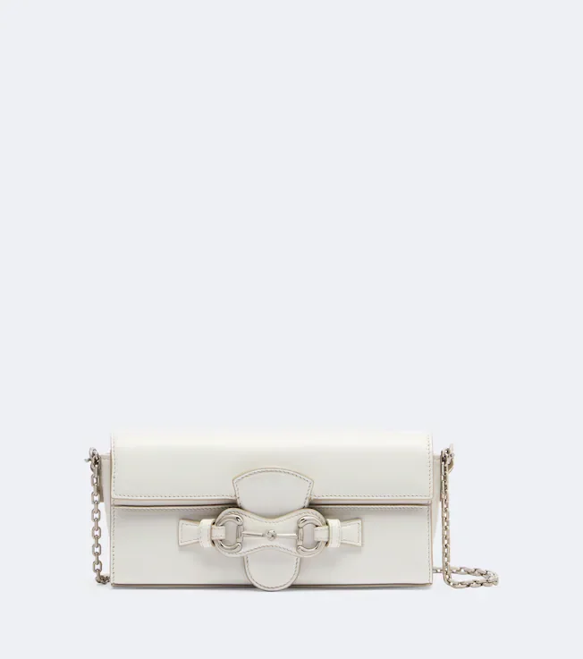 Horsebit leather wallet on chain