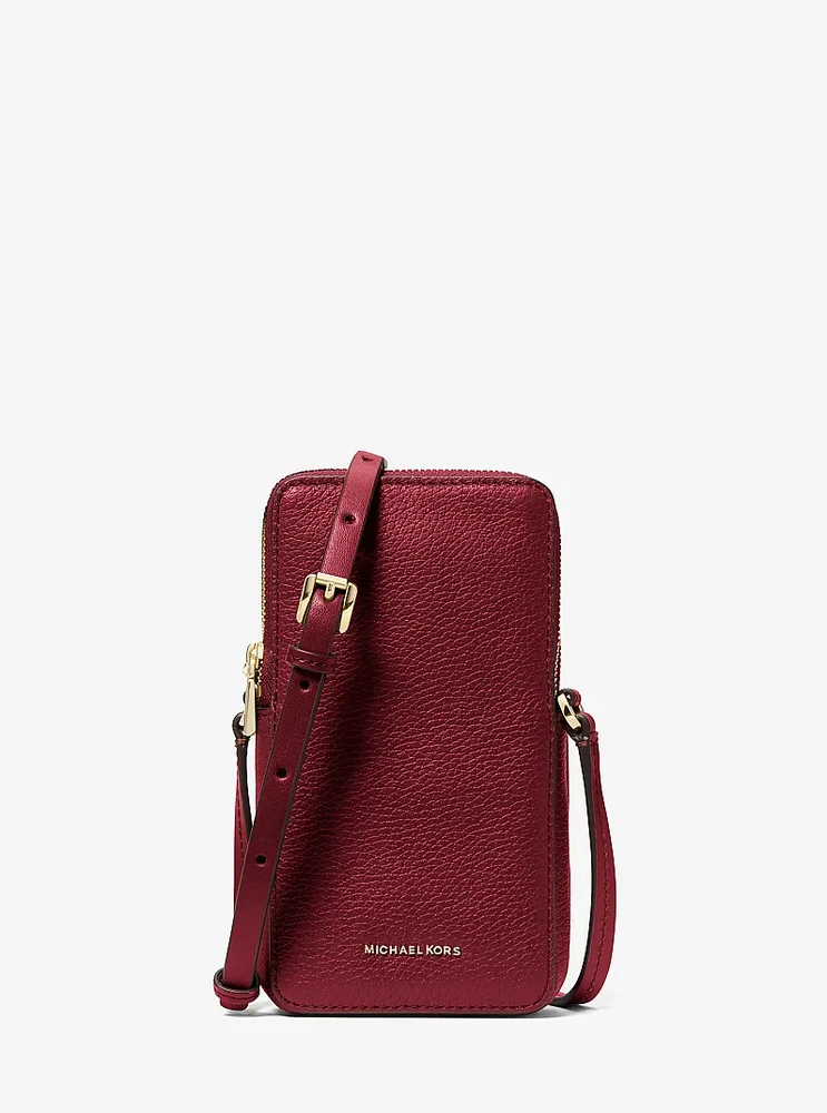 Jet Set Small Pebbled Leather Smartphone Crossbody Bag