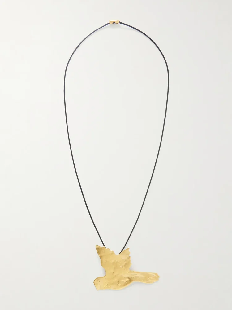 Siren gold-plated cord necklace