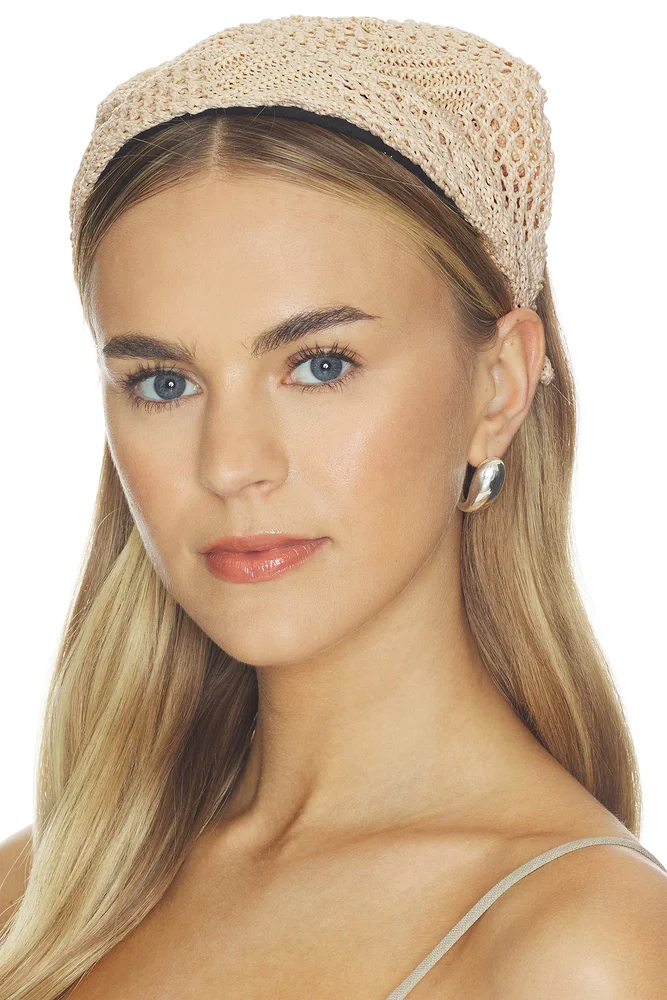 Jackie Crochet Raffia Handkerchief Headband