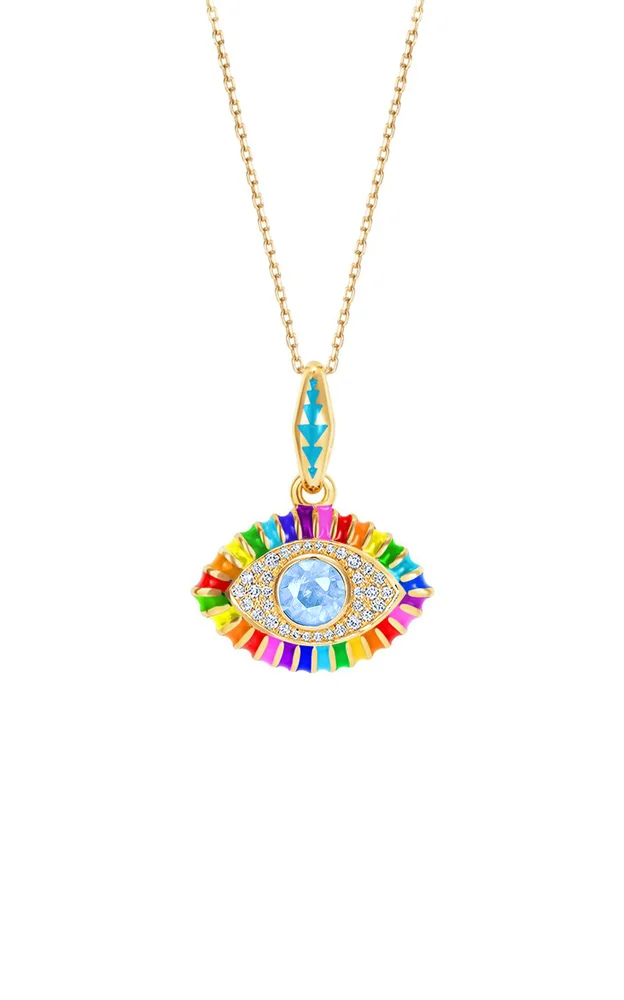 Life in Colour 14K Yellow Gold Topaz Eye Pendant