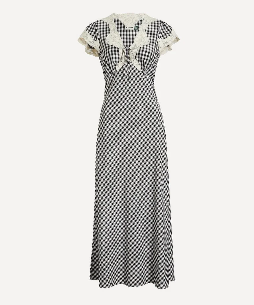 Amari Beth Check Midi Dress