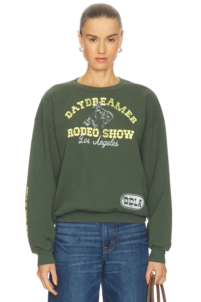 Rodeo Show Oversized Crew Sweatshirt