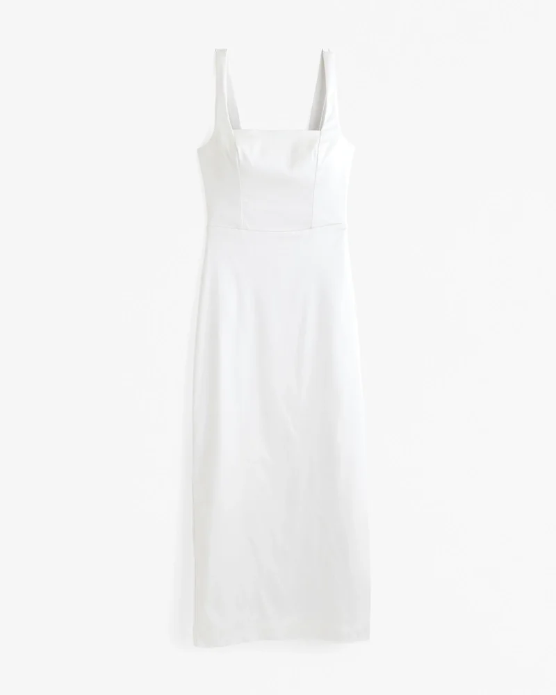 Sculpting Stretch Satin Midi Dress