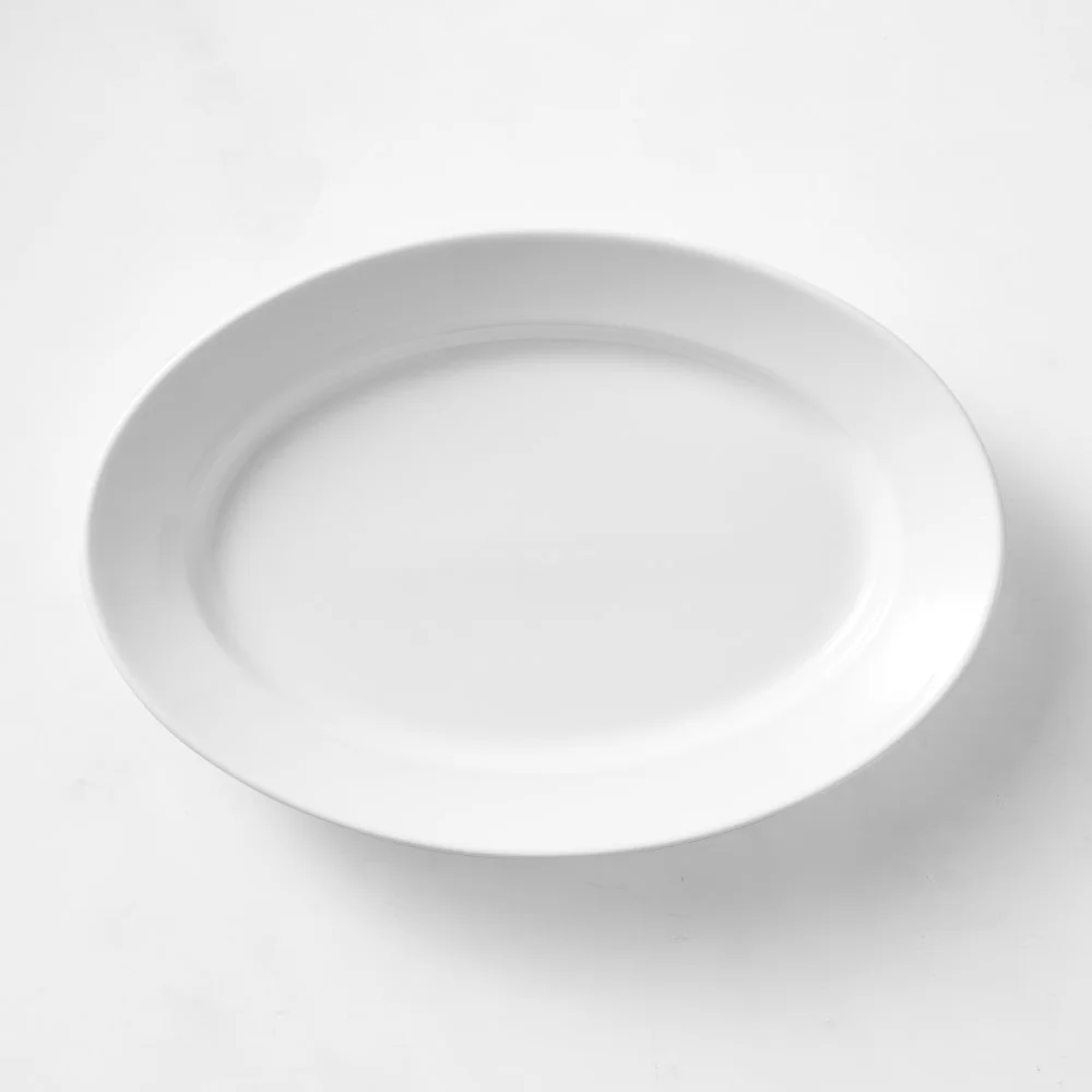 Oval Porcelain Serving Platter, Medium