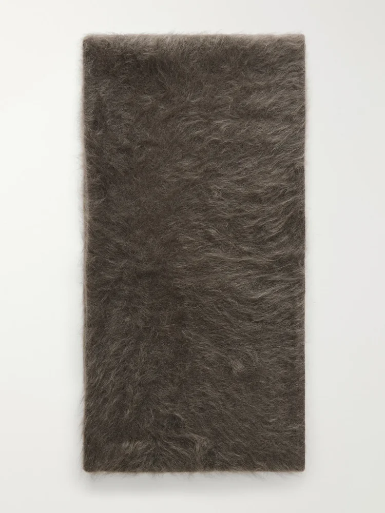 Brushed cashmere scarf
