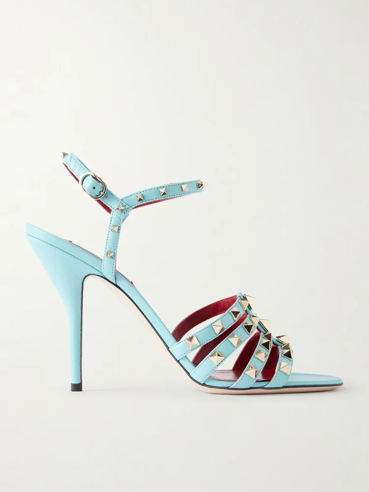Rockstud 100 embellished leather sandals