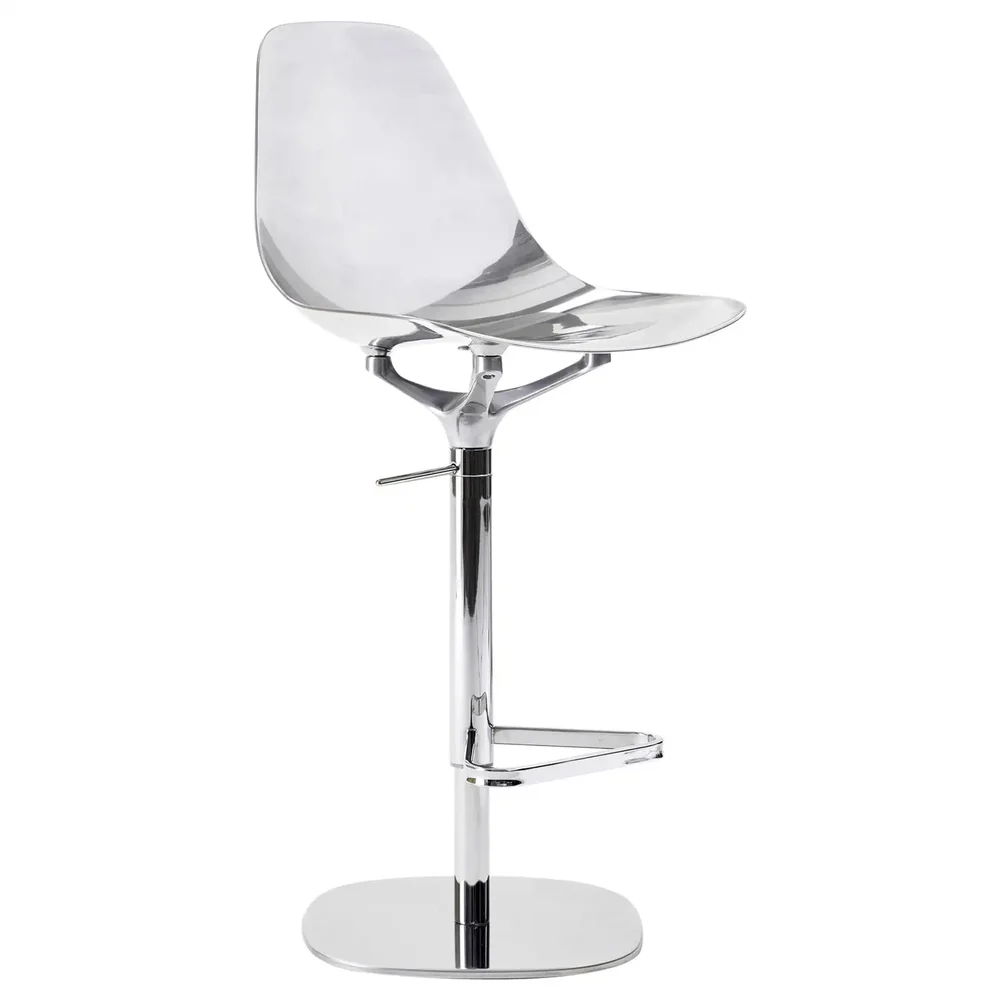 Needle Swivel Bar Stool in Chrome Finish