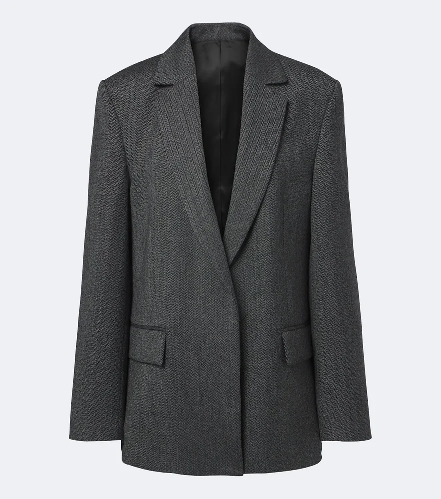 Herringbone wool blazer